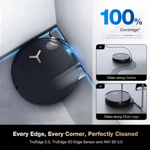 ECOVACS DEEBOT X8 PRO plus Robot Vacuum Wet and Dry Cleaner AI Version Self-Washing Mopping Hot Water Mop LDS Sweeping Carpet EU
