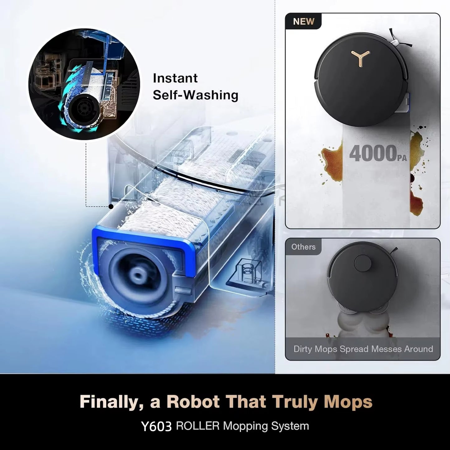 ECOVACS DEEBOT X8 PRO plus Robot Vacuum Wet and Dry Cleaner AI Version Self-Washing Mopping Hot Water Mop LDS Sweeping Carpet EU