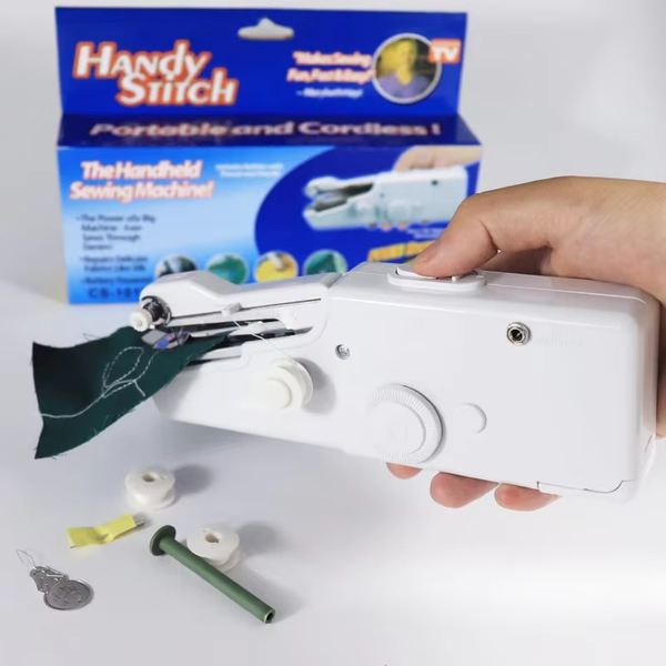Mini Handheld Sewing Machine, Quick Sewing Portable Sewing Machine, Portable Sewing Machine Suitable for Home - White