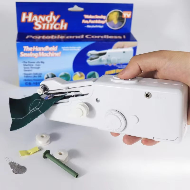 Mini Handheld Sewing Machine, Quick Sewing Portable Sewing Machine, Portable Sewing Machine Suitable for Home - White