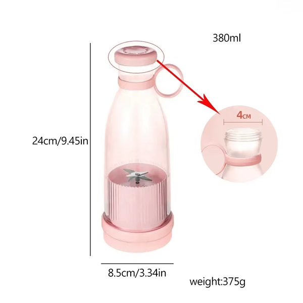 Electric Juicer Rechargeable Fresh Fruit Juicer USB Portable Juice Cup Handheld Smoothie Machine Mini Juice Blender Kitchen