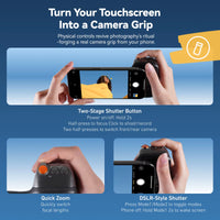 Magnetic Phone Camera Shoot Hand Grip Phone Holder Shooting Aid Remote Control Handle for Iphone HUAWEI SAMSUNG Phone