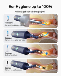 2025 New  Earsight plus I35R Visual Ear Cleaner Earpick Bendable HD Clipable Tweezers All-In-1 Ear Rod Earwax Removal Kits