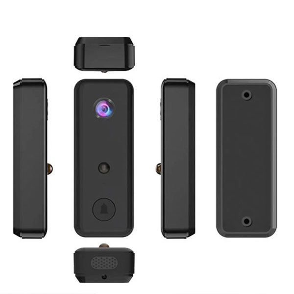 Wireless Doorbell Camera with Chime, Wireless Video Doorbell with PIR Human Detection, Cloud Storage, 2-Way Audio, Night Vision, 2.4G Wifi for Home Office