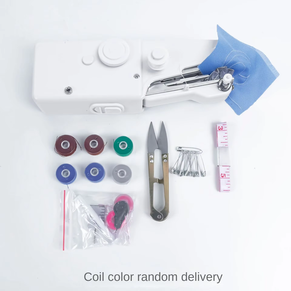 Mini Handheld Sewing Machine, Quick Sewing Portable Sewing Machine, Portable Sewing Machine Suitable for Home - White
