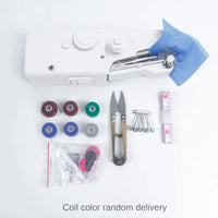 Mini Handheld Sewing Machine, Quick Sewing Portable Sewing Machine, Portable Sewing Machine Suitable for Home - White