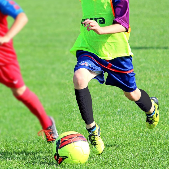 Honeycomb Soccer Shin Guard for Kids Youth, Lightweight Football Shin Pad Sleeve, Breathable and Easy to Put on Soccer Protective Leg Pads