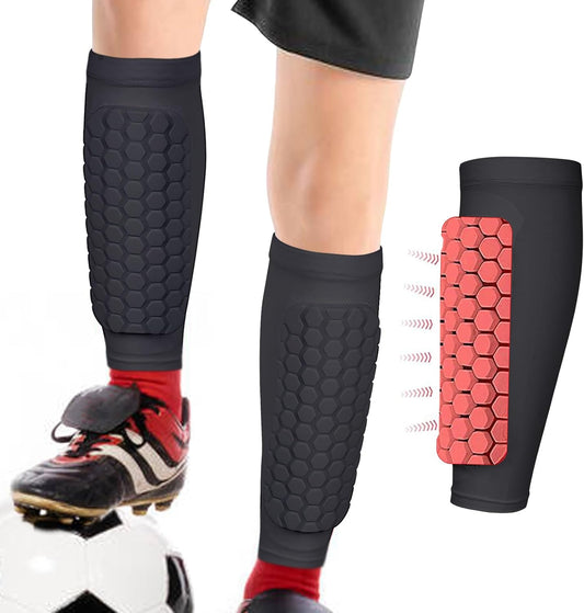 Honeycomb Soccer Shin Guard for Kids Youth, Lightweight Football Shin Pad Sleeve, Breathable and Easy to Put on Soccer Protective Leg Pads